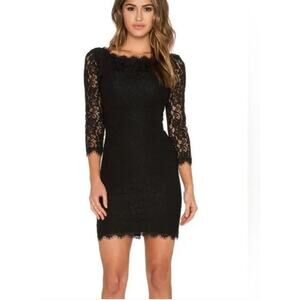 Diane von Furstenberg Zarita Dress in Black Lace size 0